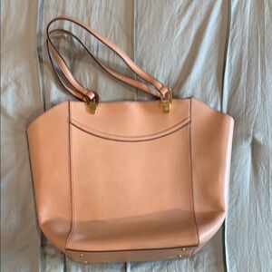 Lauren Ralph Lauren Tan Tote Bag with Structured Design